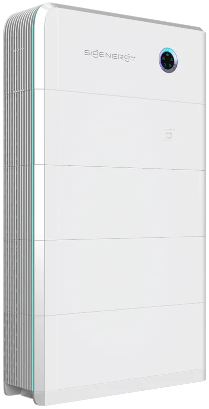 Sigenergy SigenStor Systemturm mit leuchtendem Statusstreifen